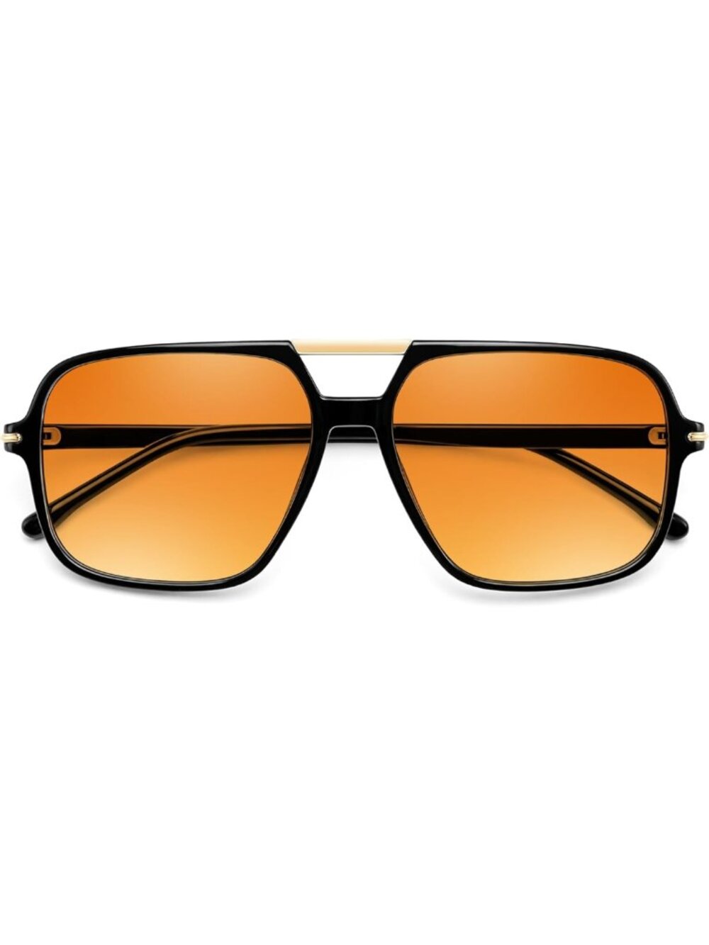 Trendy Retro Oversized Square Aviator Sunglasses for Women & Men - 70s 80s Style